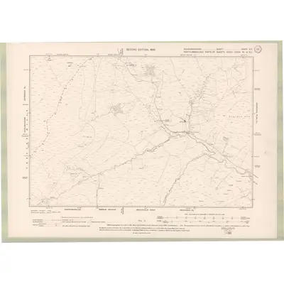 1896 Map of Roxburghshire Sheet XXXIV.SE, 1899 Print