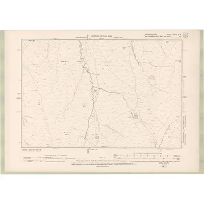 1896 Map of Roxburghshire Sheet XXXIV.SW, 1899 Print