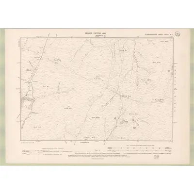 1896 Map of Roxburghshire Sheet XXXIX.NE, 1899 Print