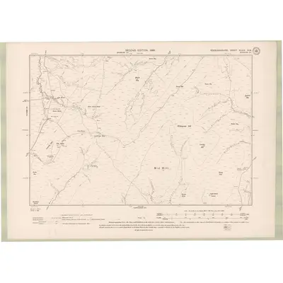 1896 Map of Roxburghshire Sheet XXXIX.NW, 1899 Print