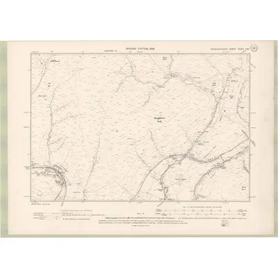 1896 Map of Roxburghshire Sheet XXXIX.SW, 1899 Print