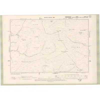 1897 Map of Roxburghshire Sheet XXXVI.NE, 1899 Print