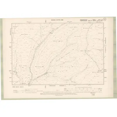 1897 Map of Roxburghshire Sheet XXXVI.SE, 1899 Print