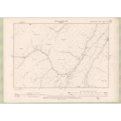 1897 Map of Roxburghshire Sheet XXXVII.NW, 1899 Print