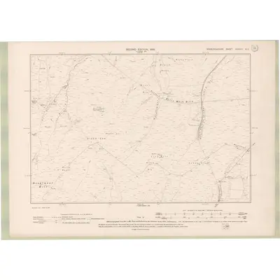 1896 Map of Roxburghshire Sheet XXXVIII.NE, 1899 Print