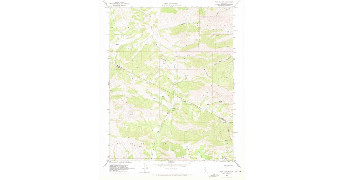 Ruby Sc Map 1968 Map of Ruby Canyon, Merced County, CA — High-Res | Pastmaps