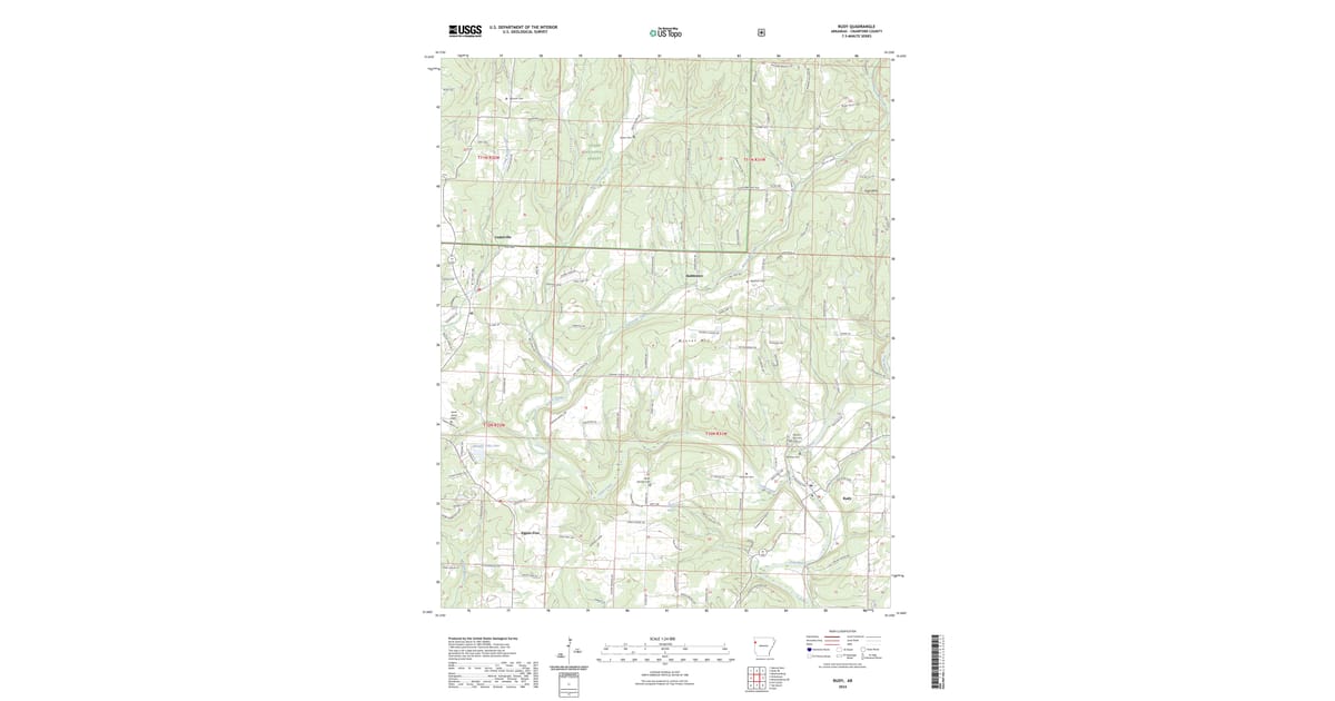 2024 Map of Rudy, AR — High-Res | Pastmaps