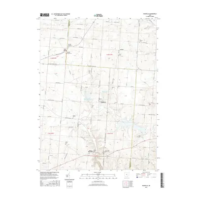 2016 Map of Rushville, 2016 Print