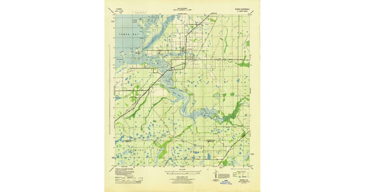 1940s Maps of Ruskin FL Pastmaps - Ruskin Hillsborough County Fl Usgs Topo 1944 Og 1200x630 