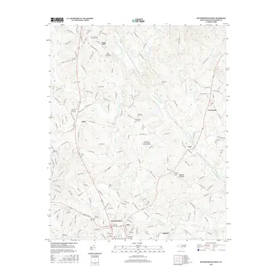 2016 Map of Rutherfordton North, 2016 Print