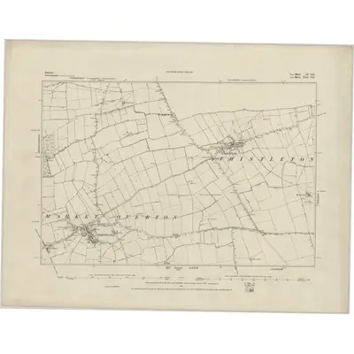 1883 Map of Rutland II.SE, 1884 Print