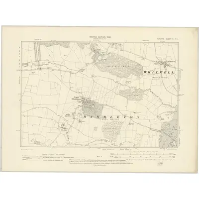 1903 Map of Rutland IX.NE, 1905 Print