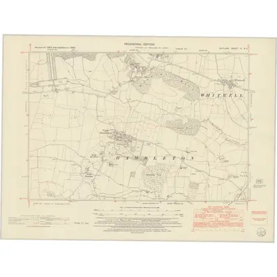 1949 Map of Rutland IX.NE, 1952 Print