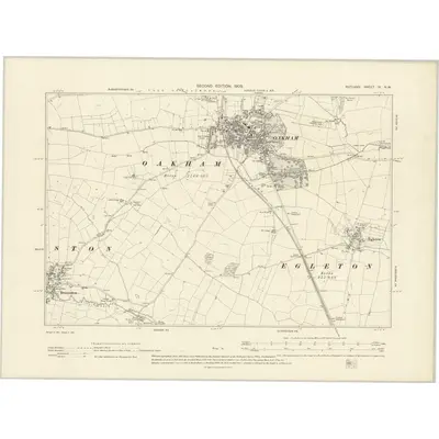 1903 Map of Rutland IX.NW, 1905 Print