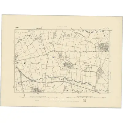 1884 Map of Rutland IX.SE, 1885 Print