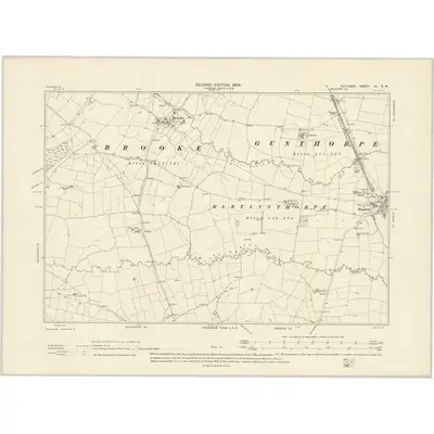 1902 Map of Rutland IX.SW, 1904 Print
