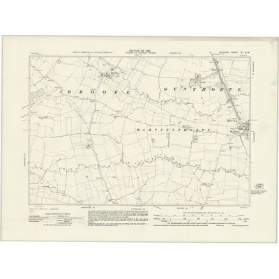 1928 Map of Rutland IX.SW, 1931 Print