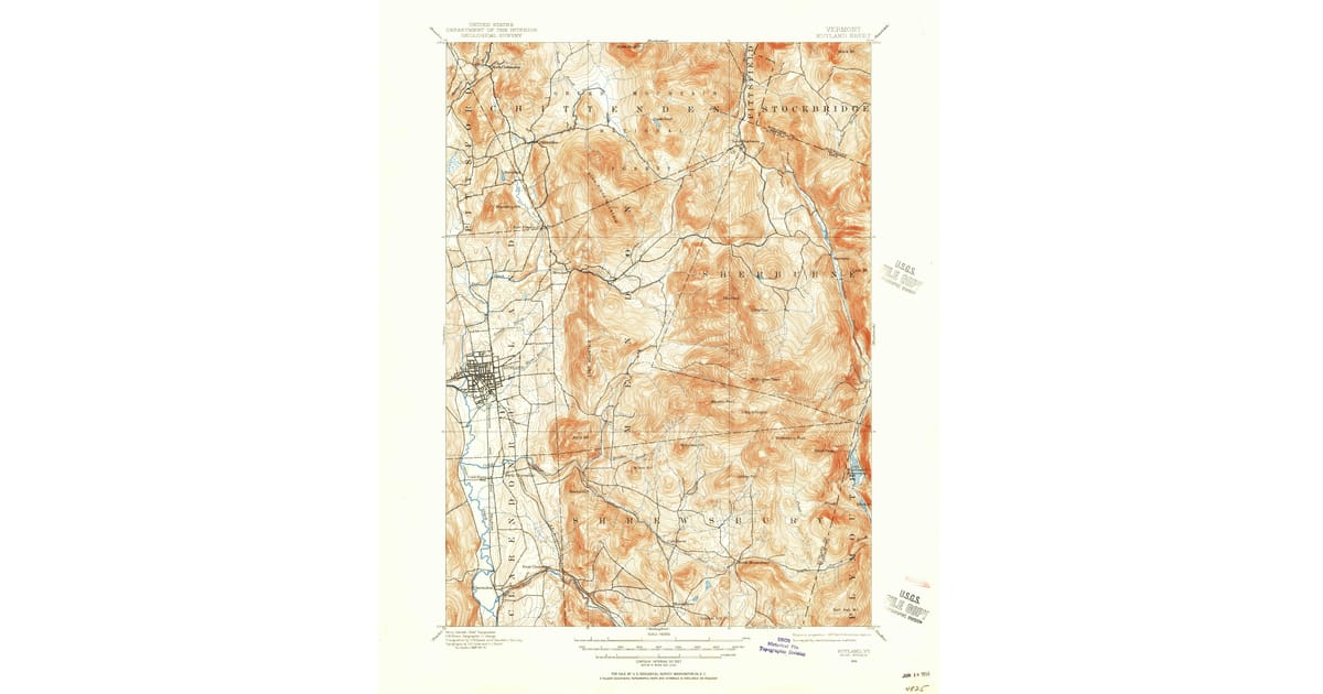 Old Maps of Mendon VT for Academic - Rutland Rutland County Vt Usgs Topo 1891 P1956 Og 1200x630 