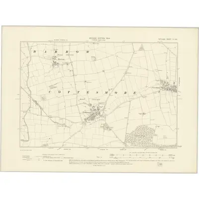 1902 Map of Rutland V.NE, 1904 Print
