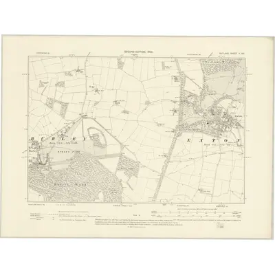 1902 Map of Rutland V.SE, 1905 Print