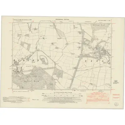 1949 Map of Rutland V.SE, 1952 Print