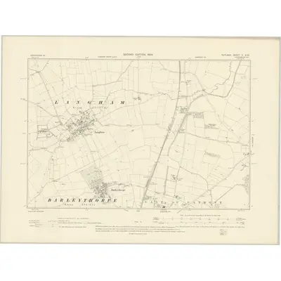 1902 Map of Rutland V.SW, 1904 Print