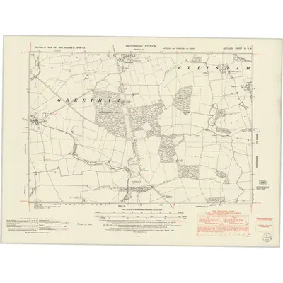 1949 Map of Rutland VI.NW, 1952 Print
