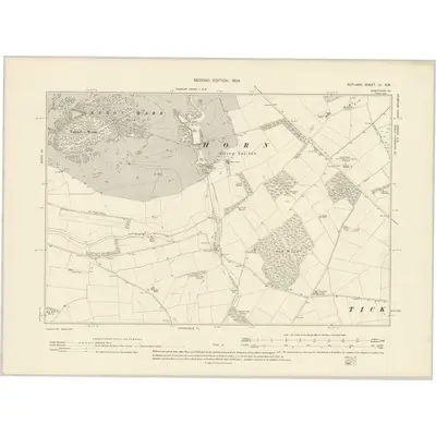 1902 Map of Rutland VI.SW, 1904 Print