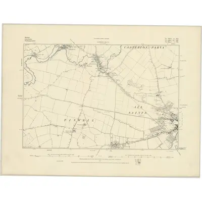 1885 Map of Rutland X.NE, 1886 Print