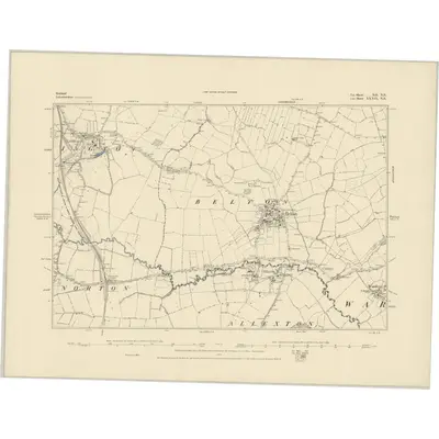 1884 Map of Rutland XII.NE, 1885 Print