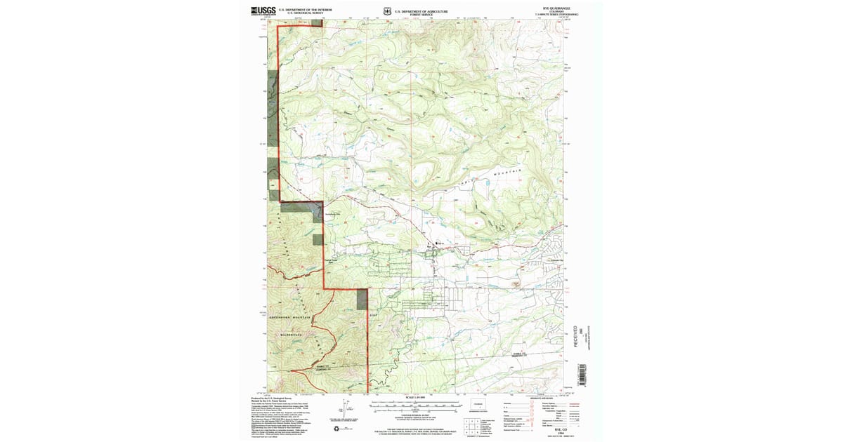 Wild Rye Community Map 1994 Map of Rye, CO — High-Res | Pastmaps