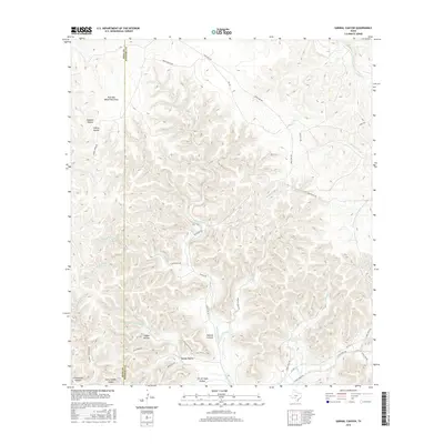 2016 Map of Sabinal Canyon, 2016 Print