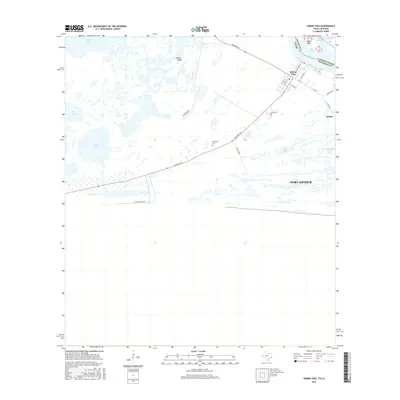 2016 Map of Sabine Pass, 2016 Print