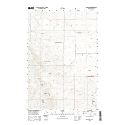 2014 Map of Sacagawea Peak, 2014 Print