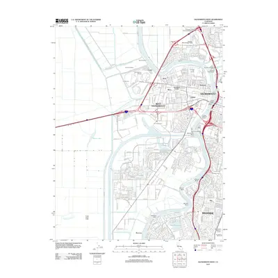 2012 Map of Sacramento West, 2012 Print