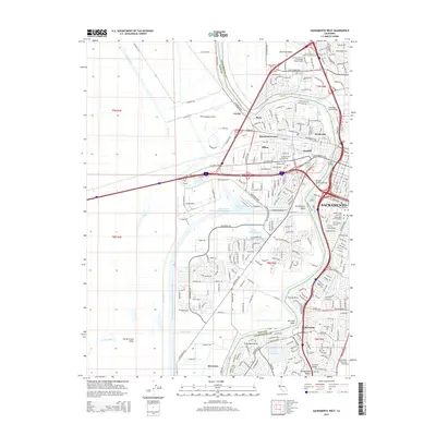 2015 Map of Sacramento West, 2015 Print