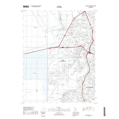 2018 Map of Sacramento West, 2018 Print