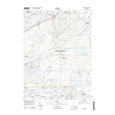 2015 Map of Sag Bridge, 2015 Print