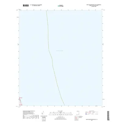 2018 Map of Saint Augustine Beach OE E, 2018 Print