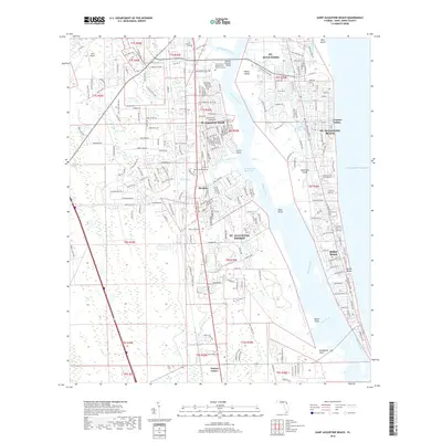 2018 Map of Saint Augustine Beach, 2018 Print