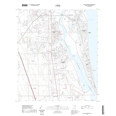 2021 Map of Saint Augustine Beach, 2021 Print