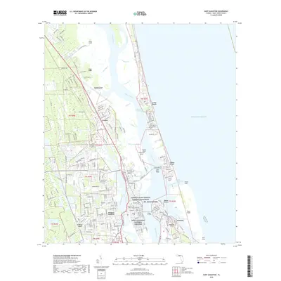 2018 Map of Saint Augustine, 2018 Print