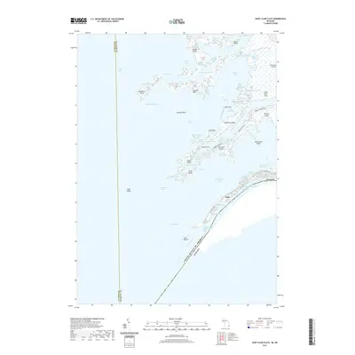 2019 Map of Saint Clair Flats, 2019 Print