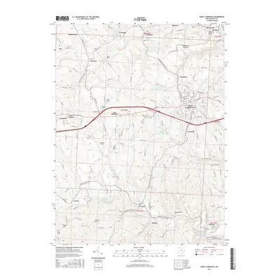 2016 Map of Saint Clairsville, 2016 Print