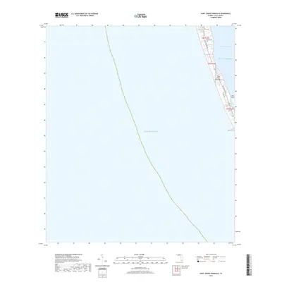 2018 Map of Saint Joseph Peninsula, 2018 Print