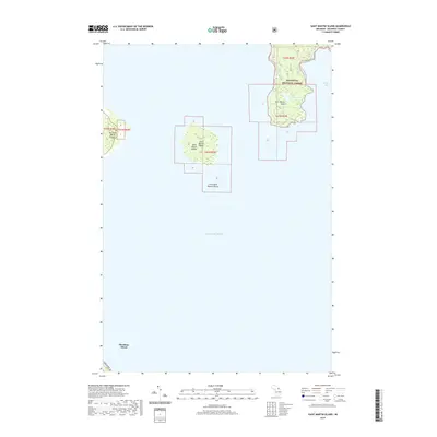 2019 Map of Saint Martin Island, 2019 Print
