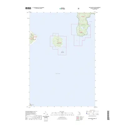 2023 Map of Saint Martin Island, 2023 Print