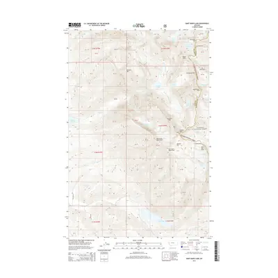 2014 Map of Saint Marys Lake, 2014 Print