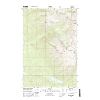 2017 Map of Saint Marys Lake, 2017 Print