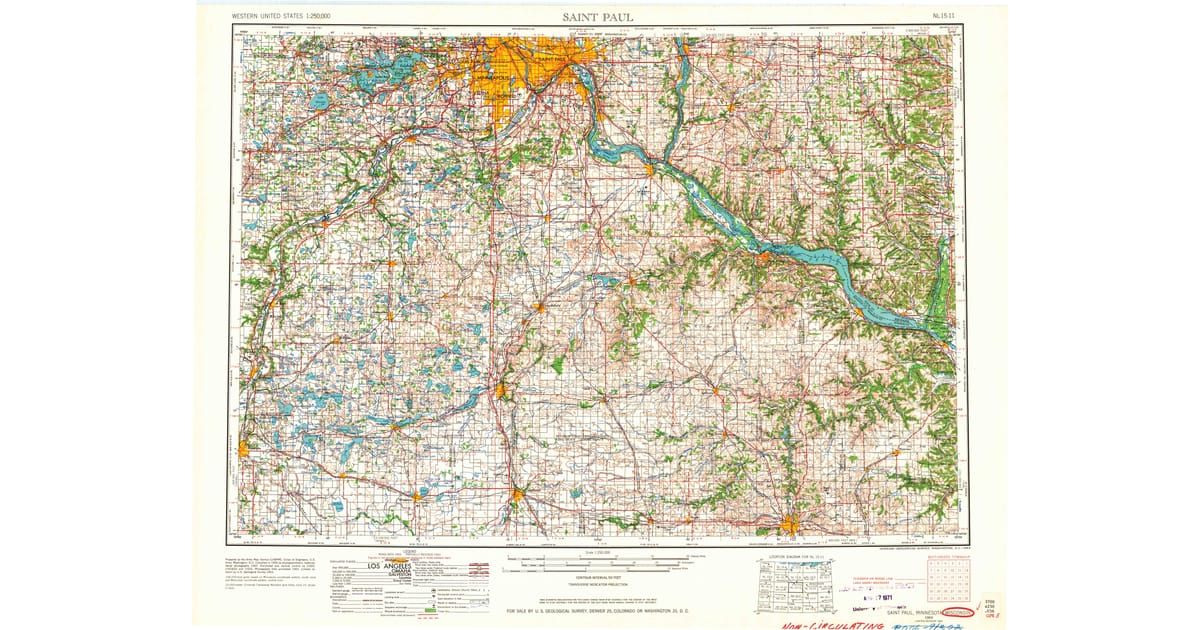 Old Maps of Wheatland MN for Genealogy - Saint Paul Ramsey County Mn Usgs Topo 1953 P1964 Og 1200x630 